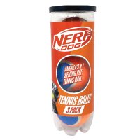 Nerf Dog Standard NON-Squeak Tennis Ball 2.5in 3pk in Pressurized Can -Blue/Orange