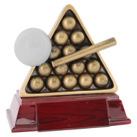 14cm Balls Racked with Cue (Ant Gold)