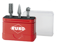 Ruko 3Pieces Set TC Rotary Burrs 10mm Shapes A G D