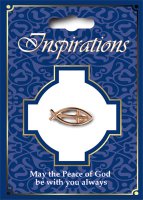 Brooch - Fish With Cross   (1716)