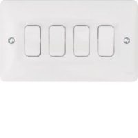 Hager Sollysta 4G 2W Switch  White WMPS42