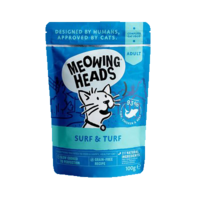 Meowing Heads Pouch Surf & Turf 100g x 10