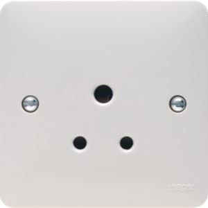 Hager Sollysta 5A Round Pin Socket White WMS51