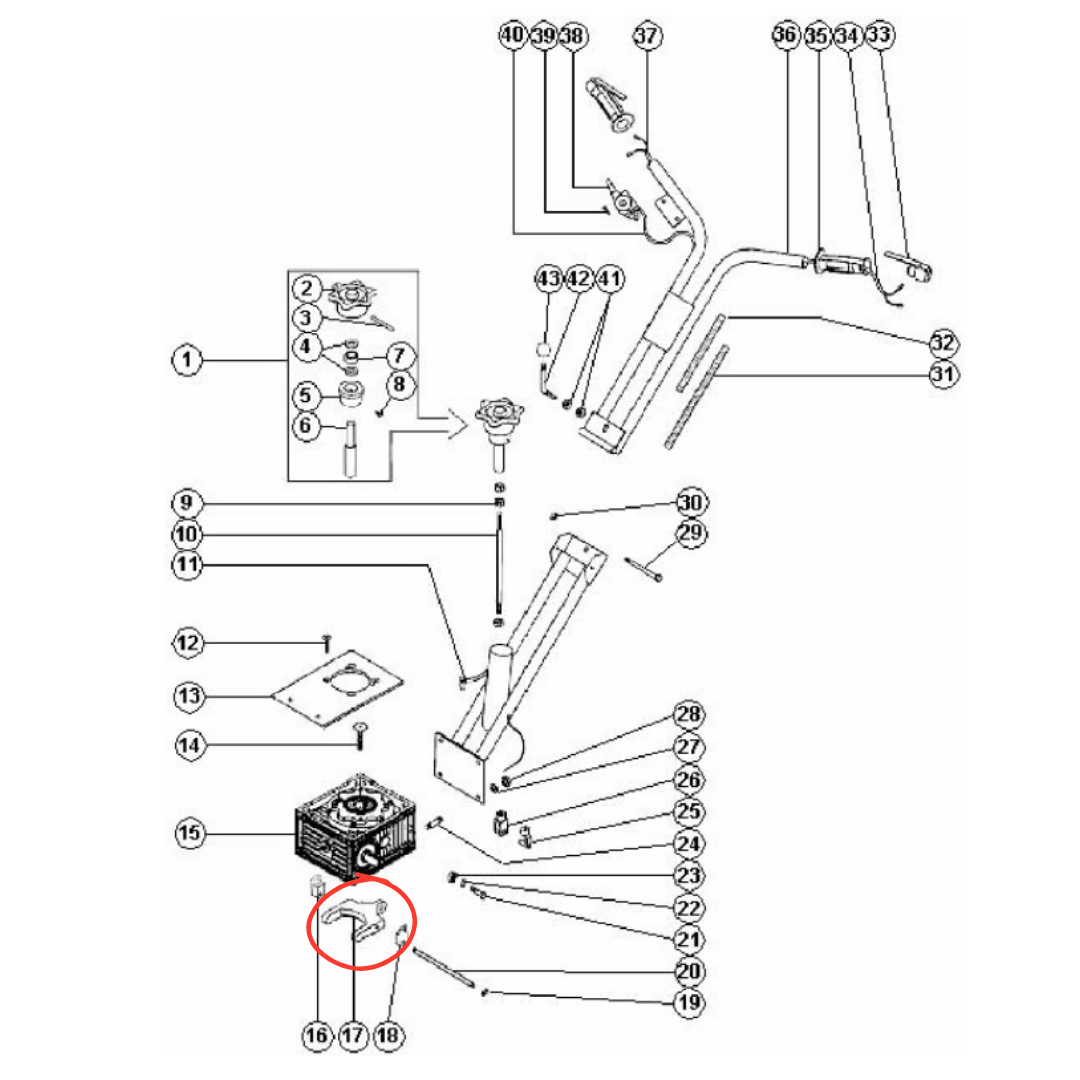 BELLE / ALTRAD - 1400 Pro Trowel Yoke Arm [600]