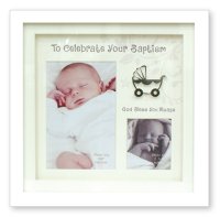 Baptism Photo Frame/White Finish   (34922)