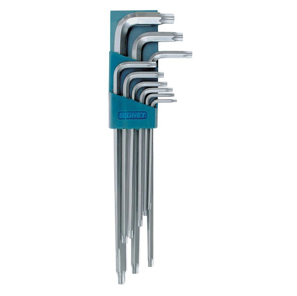 Signet Extra Long Torx Allen Key Set 9 piece T10 - T50
