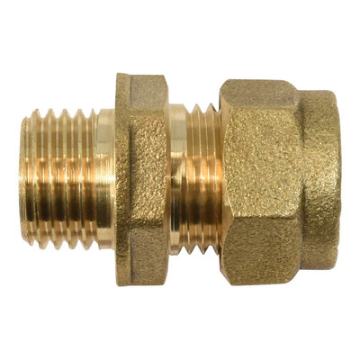 C x MI Brass Compression Coupling 10mm x 1/4in