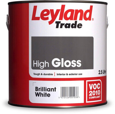 Leyland High Gloss Paint Brilliant White 2.5L