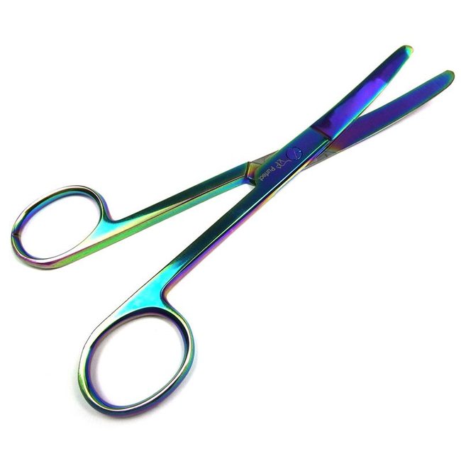 Purfect Nursing Scissors 5 1/2" Curved Titanium Effect J.A.K Marketing