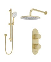 ALITA KNURLED SHOWER SET 1 BRUSHED GOLD