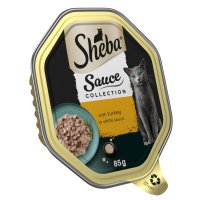 Sheba Cat Foil Tray Sauce Collection Turkey in White Sauce 85g x 22