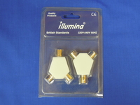 Co-Axial Aerial Splitter  - 2 Pack