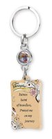Key Ring/Olive Wood/Medal/St.Christopher   (74672)