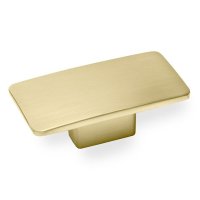 Satin Brass Rectangular Knob 59 x 34mm