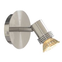 Searchlight Decco Single Light Switched Wall Spot Light in Satin