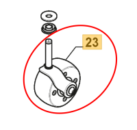 Stiga Autoclip Left Castor wheel Complete