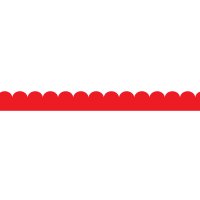 Scalloped Trimmer - "Vibrance" Red (12m)