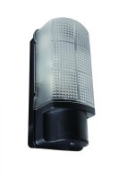WHITESTAR 60W bulkhead with Photocell, IP44, Black