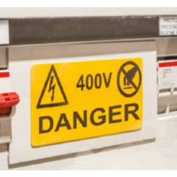 Self Adhesive Panel Label, 52x105mm, Yellow