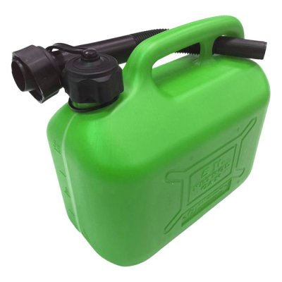 5 Litre Green Plastic Fuel Can