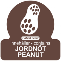 Allergen Lable - Peanut, 30x30mm, 500 labels per roll