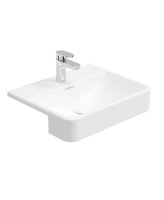 HORIZON 520MM SEMI RECESSED WASHBASIN 1TH