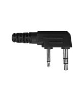 D Shape Earpiece with Lapel Mic & Inline PTT with Kenwood 2 Pin Connector