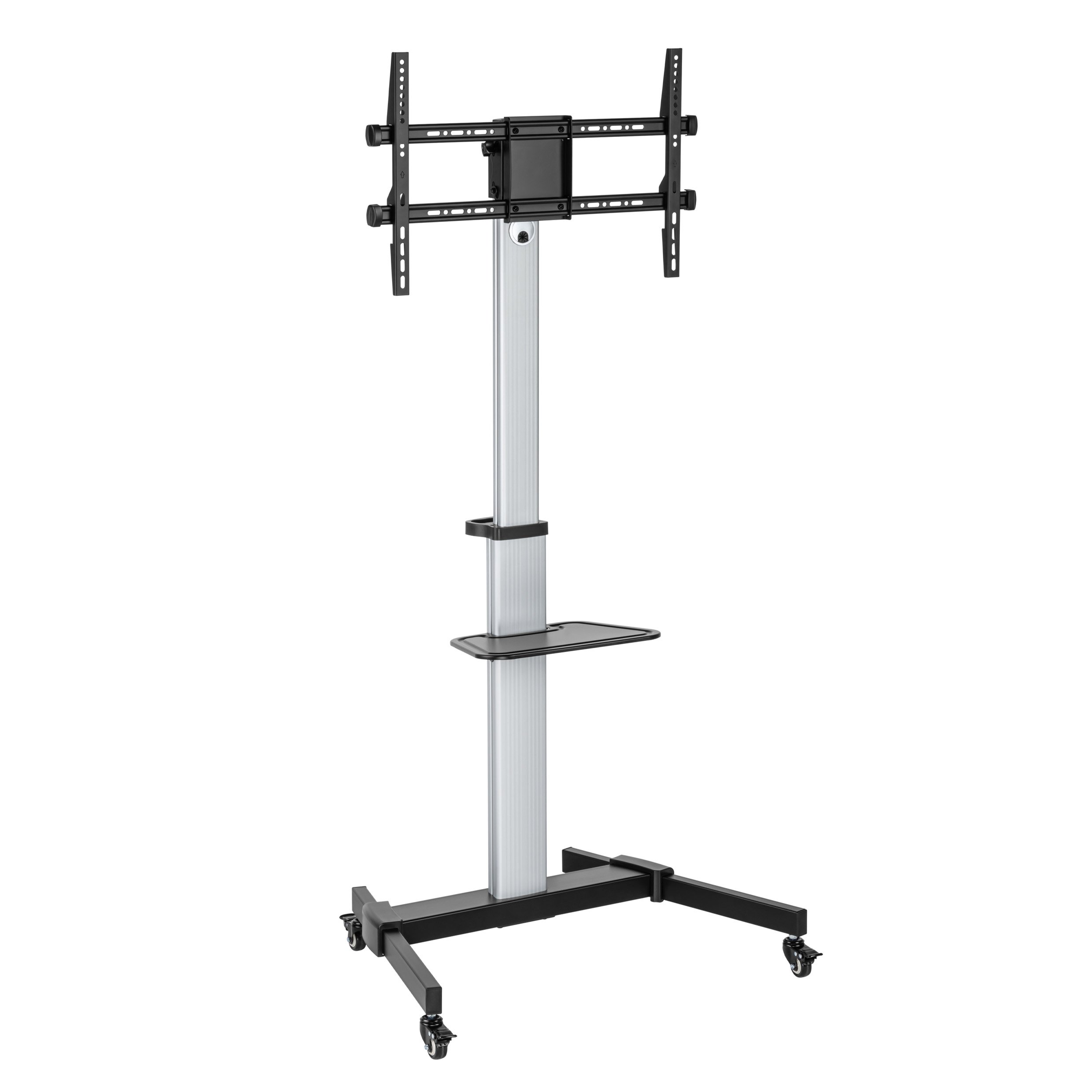 Side view showing heavy-duty castors and height-adjustable column of CART02, TTAP, IC PLUS