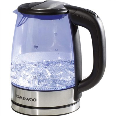 Daewoo Glass 2200W Kettle with LED - 1.7L