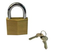 RS PRO Key Weatherproof Padlock - Brass 6.3 x 39.8mm