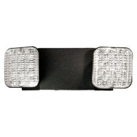 LED Emergency Light w/Battery Back-up, (2 1.1 W Lamps), (10" W x 4.25" H), Black Housing