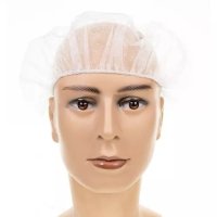 Bouffant Cap White - Polypropylene Spunbond diameter 54cm Latex free