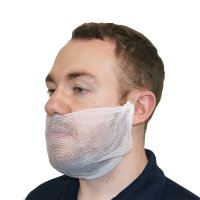 HairTite Non-Detectable Beard Net - White One Size