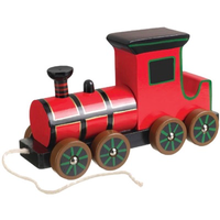 wooden pull along steam train