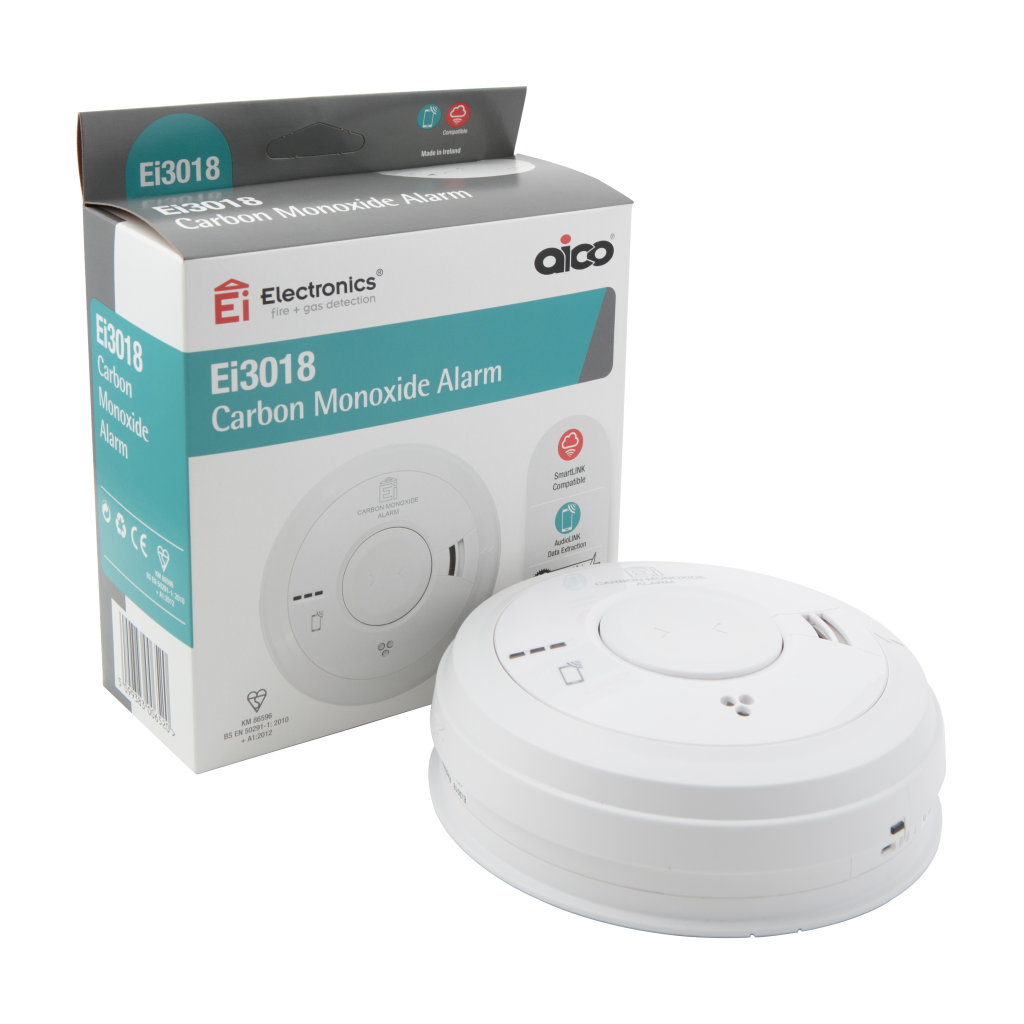 EI3018 Mains Carbon Monoxide Alarm With 10 Year Lithium Battery Backup