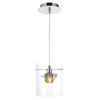 Decade 1 Light Pendant, Polished Chrome/Clear | LV1802.0055
