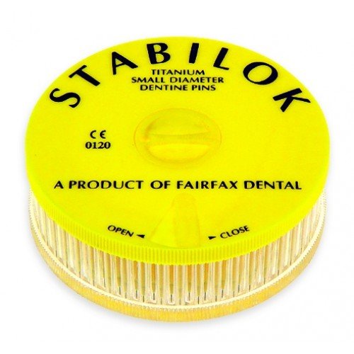Fairfax Stabilok Titanium Pins Jumbo Pack - 100pk Yellow - DMI Ireland's Leading Dental Supplier - Next Day Delivery