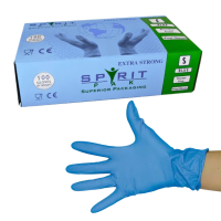 Powder Free Blue Vinyl Gloves 100pk - Small