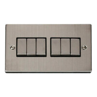 Click Deco Victorian 6 Gang 2 Way Switch