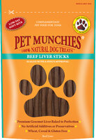 Pet Munchies Dog Treats - Beef Liver Sticks 90g x 8