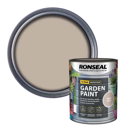 Ronseal Garden Paint Warm Stone Colour 750ML Tin