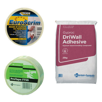 Plasterboard adhesives and accessories