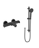 LIVING URBAN BATH SHOWER KIT MATT BLACK