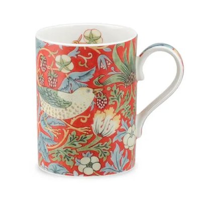 Strawberry Thief Mug - Crimson / Slate