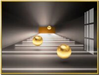Size 90x90cm Gold Balls Picture