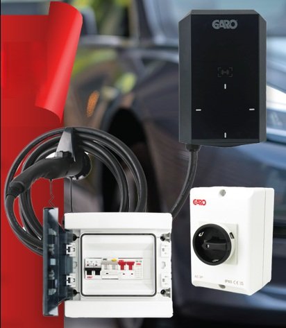 Garo 7.4kW Single Phase 7.4Mtr Lead Car Charger With EV Board & 40A Isolator GEV7.4L