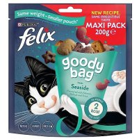 Felix Cat Goody Bag Seaside Mix Maxi Pack Treats 5x200gm 