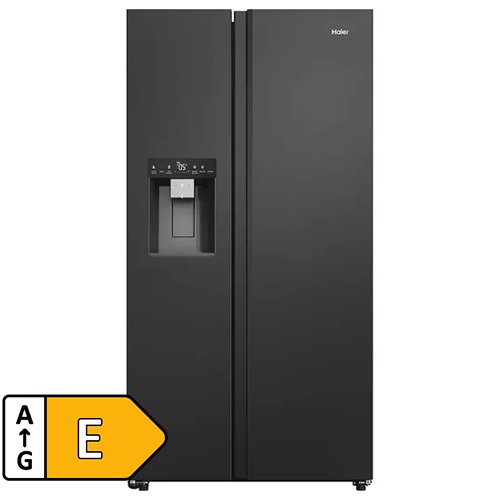 Haier American Style Plumbed Side by Side Fridge Freezer - Slate Black | HSW59F18EIPT