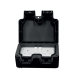 BLACK IP66 13A 2 GANG OUTDOOR SOCKET