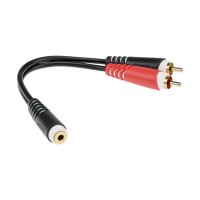 Klotz AYS-6 - 3.5mm Mini Jack Socket - Twin Rca Plug